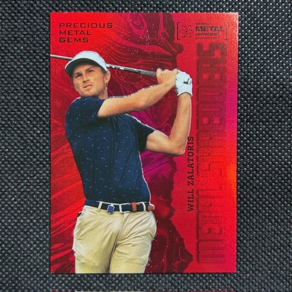 2022 Skybox Metal Universe Champions Shredders PMG Red /100 Will Zalatoris #123 - Picture 1 of 3